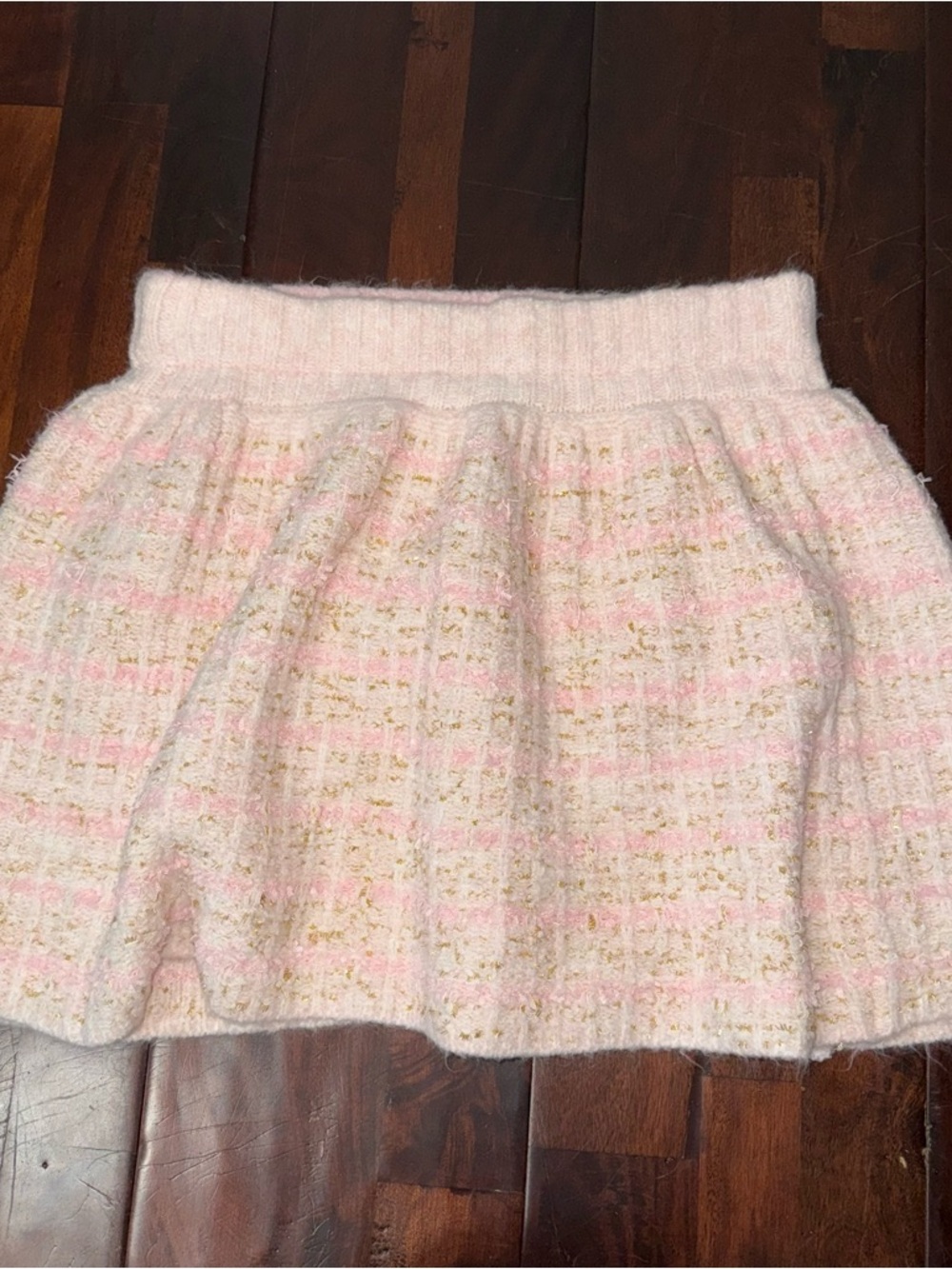 NWT Moon River Pink Knit Mini Skirt Women’s Size Medium Pull On Stretch Thick